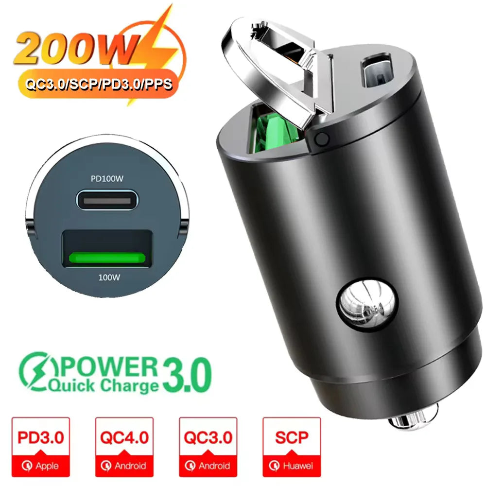 Mini Car Charger 12-24V
