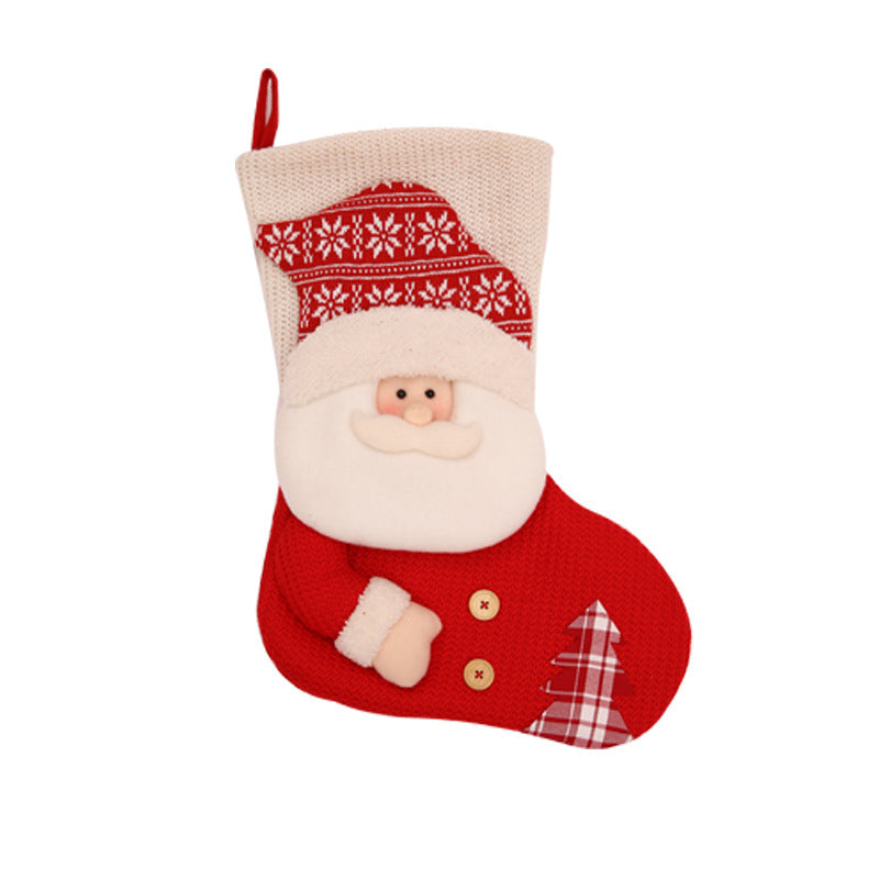 Knitted Christmas Stocking Fireplace Décor