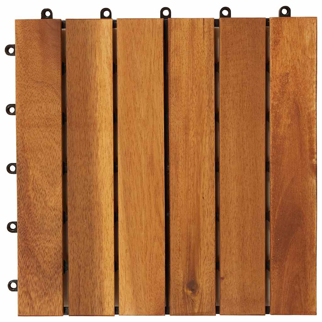 10 x Acacia wood tiles, vertical pattern 10