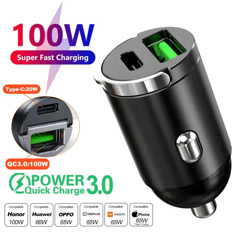 Mini Car Charger 12-24V