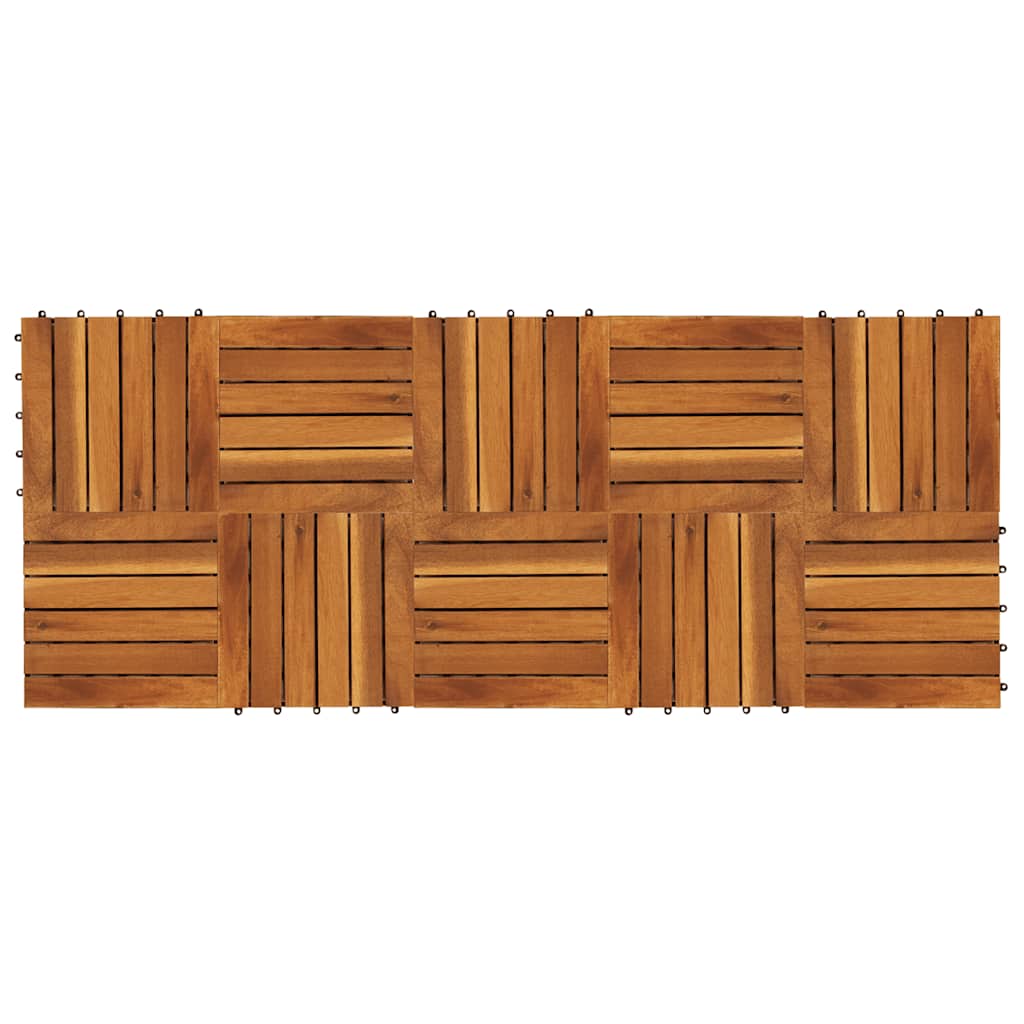 10 x Acacia wood tiles, vertical pattern 10