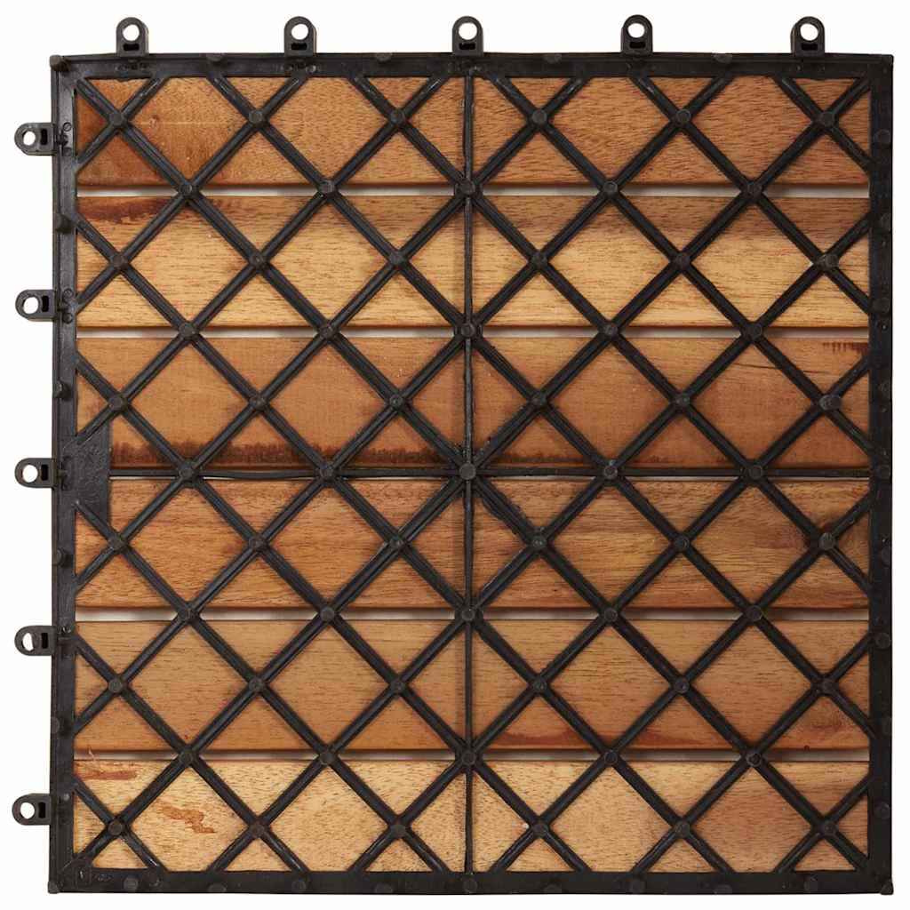 10 x Acacia wood tiles, vertical pattern 10
