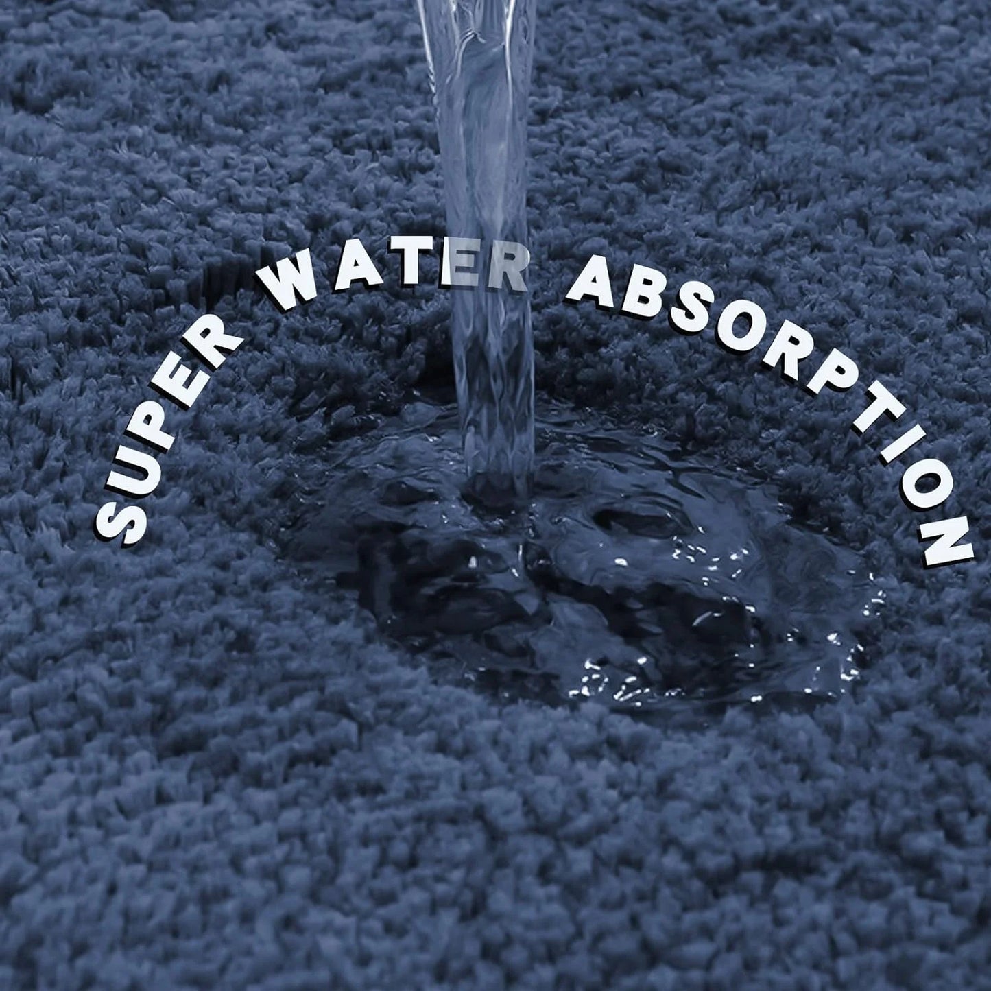 Water absorbent anti slip bathroom mat