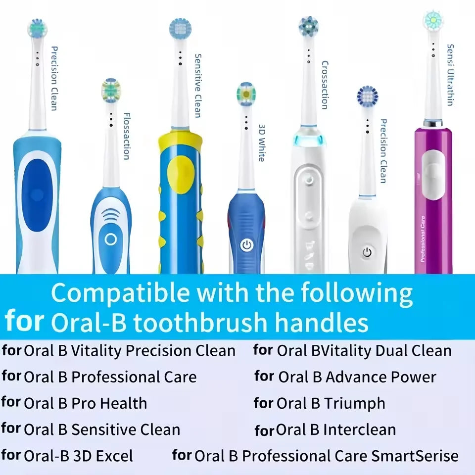 Replacement Toothbrush Heads Compatible with Oral-B Braun