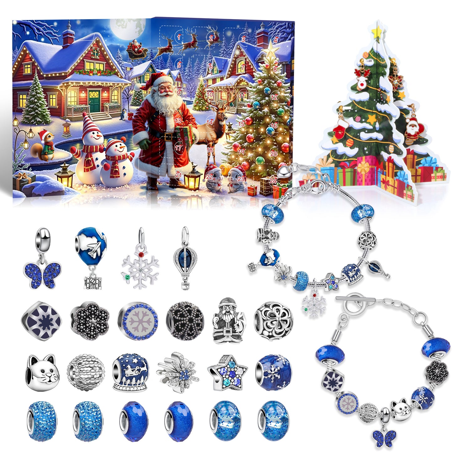24 Grid Christmas Advent Calendar Countdown Set