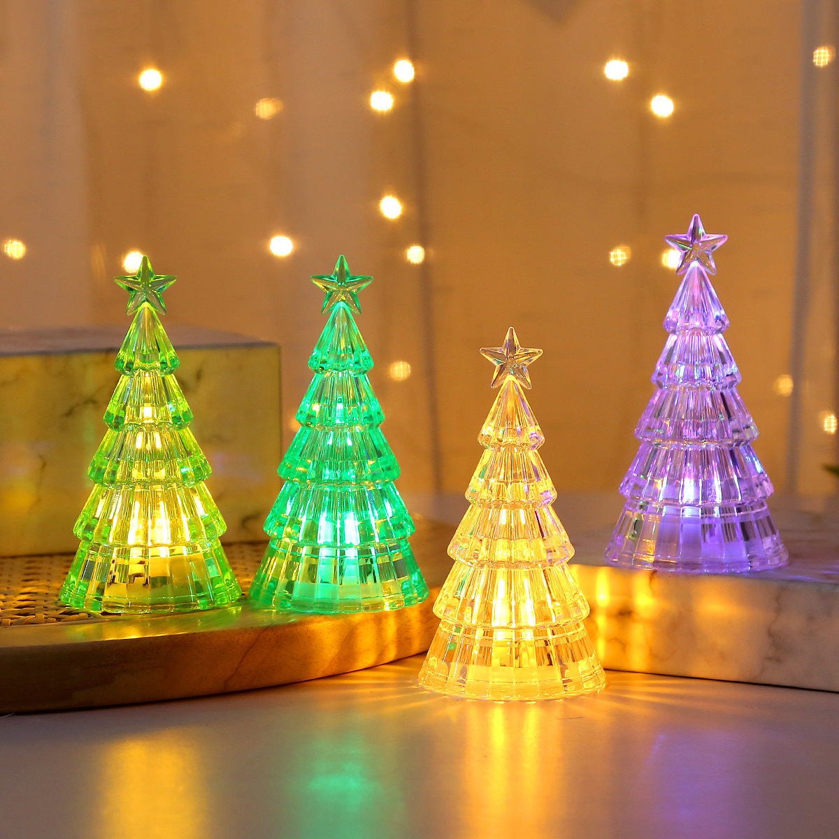 Christmas Tree Crystal Small Night Lamp